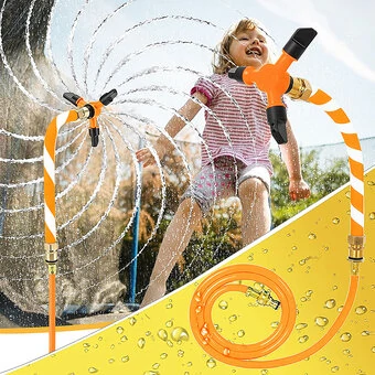 Doufit Trampoline Sprinkler for Kids, Summer Game Toys for Fun in The Backyard, Trampoline Accessories
