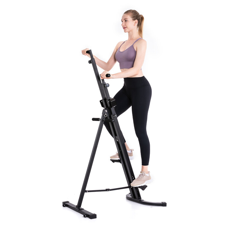 Doufit Folding Cardio Full Body Workout Climbing Stair Stepper for Home Gym with LCD Monitor Vertical Climber Exercise Machine 